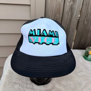 Vintage Miami Vice TV Show Vintage 80's Trucker Snapback Cap Hat